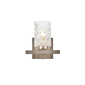 Cassie 1-Light Bathroom Vanity Light in Satin Nickel