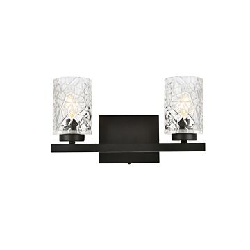 Cassie 2-Light Bathroom Vanity Light in Black