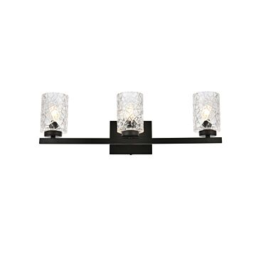 Cassie 3-Light Bathroom Vanity Light in Black