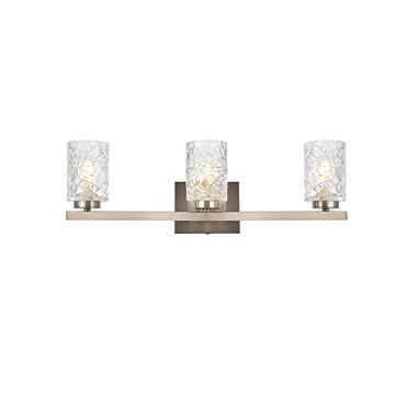 Cassie 3-Light Bathroom Vanity Light in Satin Nickel
