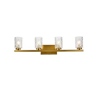 Cassie 4-Light Bathroom Vanity Light in Brass