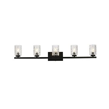 Cassie 5-Light Bathroom Vanity Light in Black