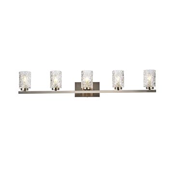 Cassie 5-Light Bathroom Vanity Light in Satin Nickel