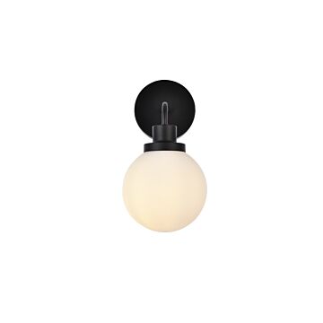Hanson 1-Light Bathroom Vanity Light in Black