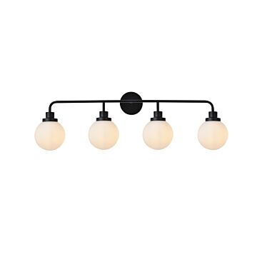 Hanson 4-Light Bathroom Vanity Light in Black