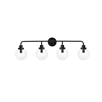 Hanson 4-Light Bathroom Vanity Light in Black