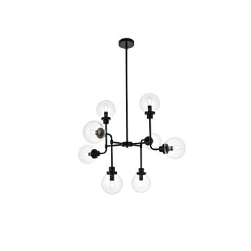 Hanson 8-Light Pendant in Black