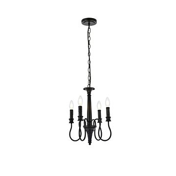 Flynx 4-Light Pendant in Black