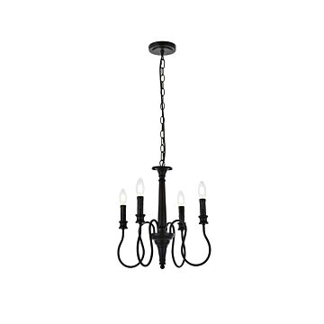 Flynx 4-Light Pendant in Black