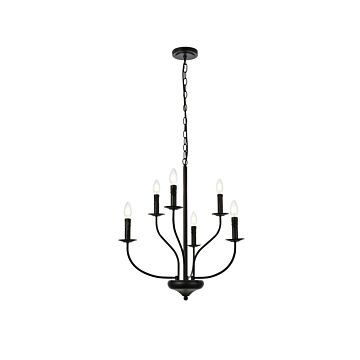 Westley 6-Light Pendant in Black