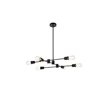 Xavier 6-Light Pendant in Black