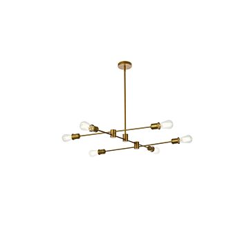Xavier 6-Light Pendant in Brass
