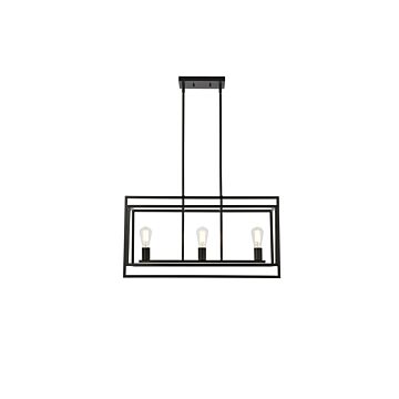 Voir 3-Light Pendant in Black