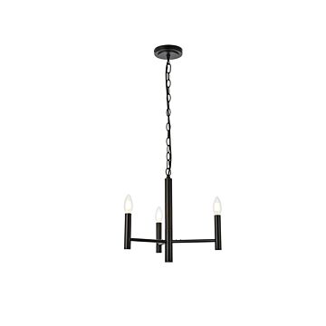 Carmella 3-Light Pendant in Black