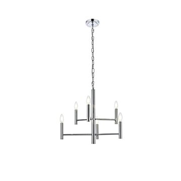 Carmella 6-Light Pendant in Chrome