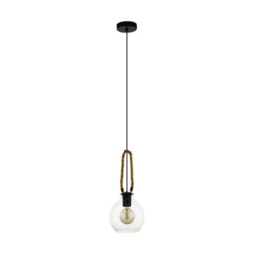 Roding One Light Pendant in Structured Black by Eglo USA