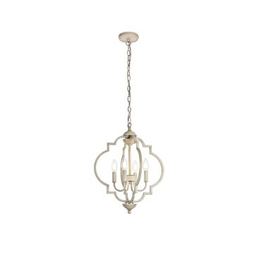 Sandara 4-Light Pendant in Weathered Dove