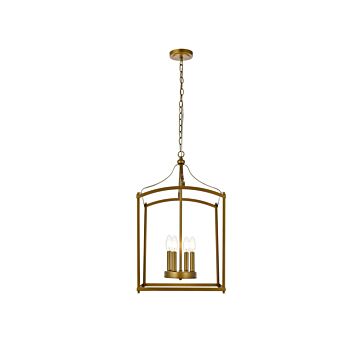 Janet 4-Light Pendant in Brass