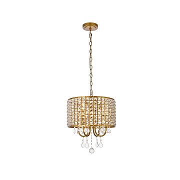 Elise 4-Light Pendant in brass