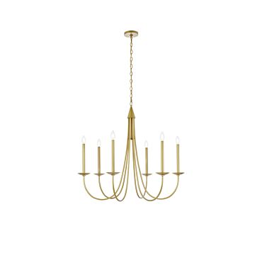 Cohen 6-Light Pendant in Brass