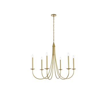 Cohen 6-Light Pendant in Brass
