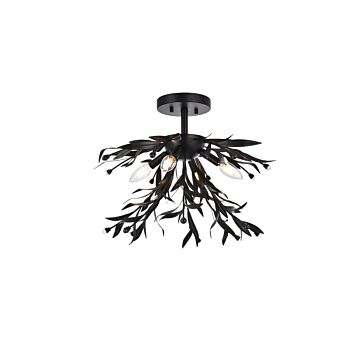 Priscilla 4-Light Flush Mount in Black
