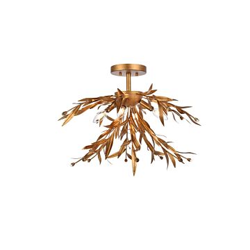 Priscilla 4-Light Flush Mount in Gold Leaf