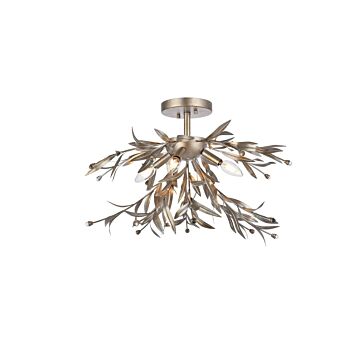 Priscilla 4-Light Flush Mount in Silver Leaf