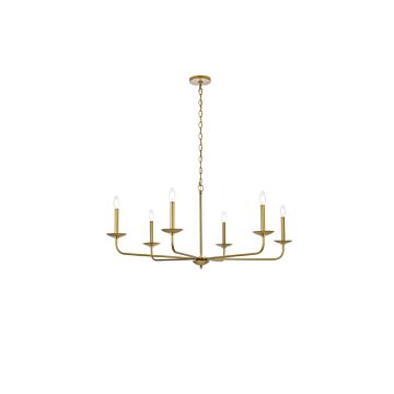 Cohen 6-Light Pendant in Brass