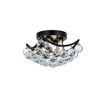 Corona 4-Light Flush Mount in Black