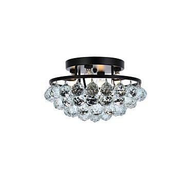 Corona 4-Light Flush Mount in Black