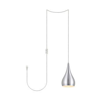 Nora 1-Light Plug in Pendant in Burnished Nickel