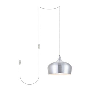 Nora 1-Light Plug in Pendant in Burnished Nickel