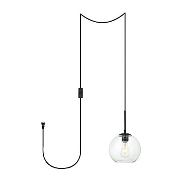 Baxter 1-Light Plug in Pendant in Black