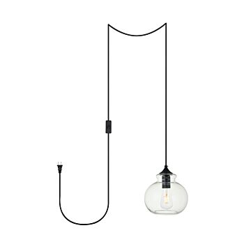Destry 1-Light Plug in Pendant in Black