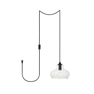 Destry 1-Light Plug in Pendant in Black