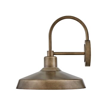 Forge 1-Light Medium Wall Mount Lantern in Burnished Bronze