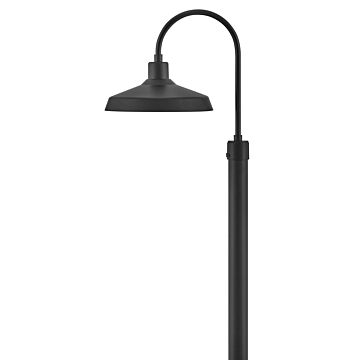 Forge 1-Light Large Post Top or Pier Mount Lantern in Black
