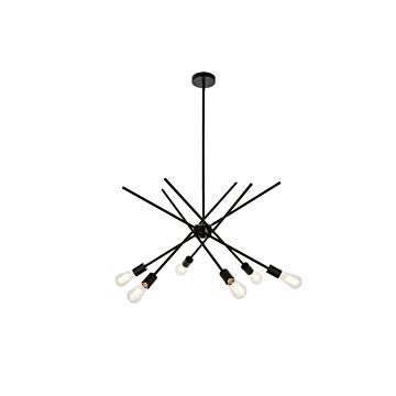 Armin 6-Light Pendant in black