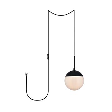 Eclipse 1-Light Plug in Pendant in Black