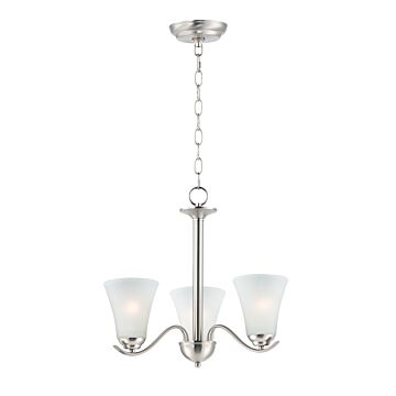 Vital Three Light Chandelier in Satin Nickel by Maxim