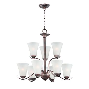 Vital Nine Light Chandelier in Oil Rubbed Bronze by Maxim