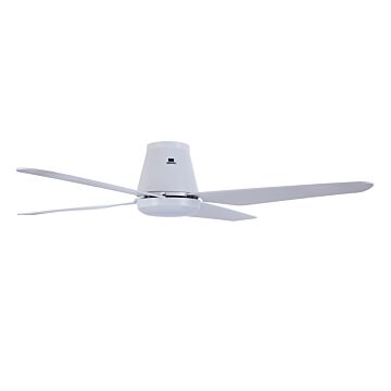 Aria Hugger 1-Light 52in Hugger Ceiling Fan in Matte White