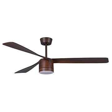 Peregrine 1-Light 56in Hanging Ceiling Fan in Dark Koa