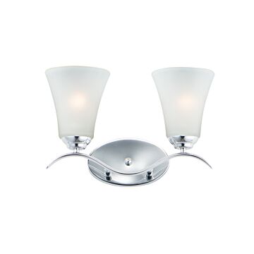 Vital Two Light Bath Vanity in Polished Chrome by Maxim