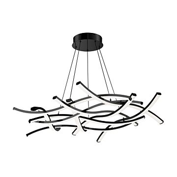 Divergence LED Chandelier in Black by W.A.C. Lighting