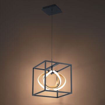 Sinclair LED Mini Pendant in Black Gold Leaf by W.A.C. Lighting