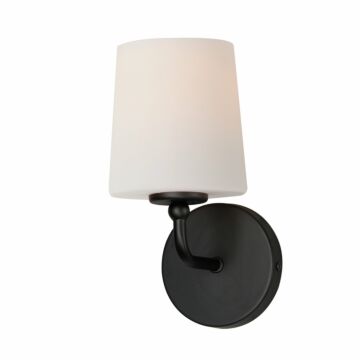 Bristol One Light Wall Sconce in Black by Maxim