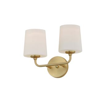 Bristol Two Light Wall Sconce in Satin Brass by Maxim