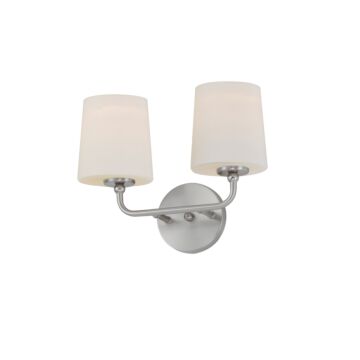 Bristol Two Light Wall Sconce in Satin Nickel by Maxim